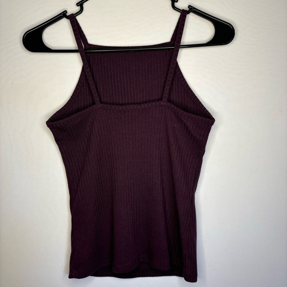 H&M Purple Ribbed Tank top | Size Medium - Picture 2 of 4
